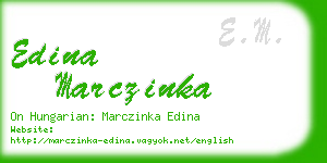 edina marczinka business card